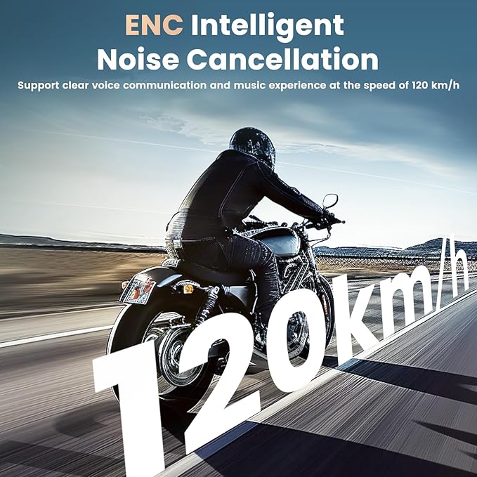 1200mAh Motorcycle Helmet Bluetooth Headset with Voice Assistant,Helmets Headset with IP66/V5.3/HI-FI Stero/Noise Reduction for Motorcycle Helmets,Single Ski/ATV/Bike