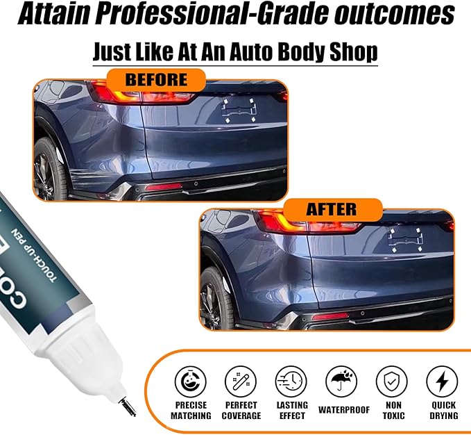Canyon River Blue Metallic(B-640M) Touch Up Paint Compatible with Honda, Car Paint Pen Scratch Repair Two-In-One Touch Up Paint, Premium Car Scratch Remover for Deep Scratches