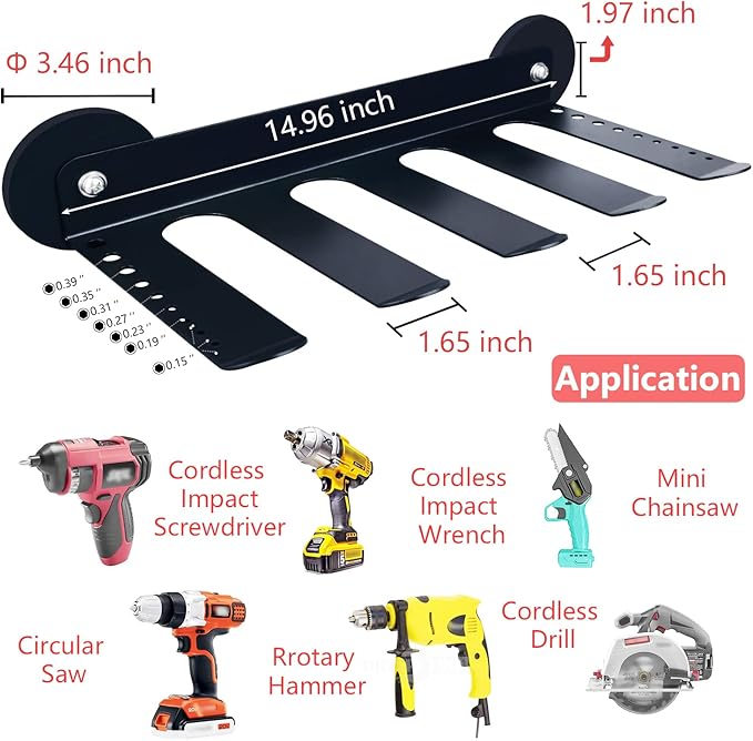 MUTUACTOR Power Tool Organizers and Storage Drill Tools Holder Magnetic Mount,Heavy Duty Magnetic Tool Holder,Utility Storage Rack for Garage,Warehouse,Clearance,Hand Tools,Workshop,Shed