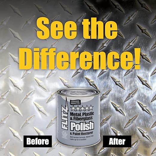 Flitz Car Buffing Kit (Plus) - USA-Made Car Care Kits for Vehicles - Includes 2lbs Polish, 5" BuffBall & 4 Microfiber Cleaning Cloths - Car Polishers and Buffers Kit to Remove Rust, Oxidation, & More