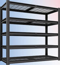 PrimeZone 72" H X 48" W X 18" D Heavy Duty Garage Shelving 5 Tier 2500 LBS Storage Shelves Adjustable Industrial Metal Wire Shelf Unit for Garage,Basement,Pantry,Warehouse,Commercial