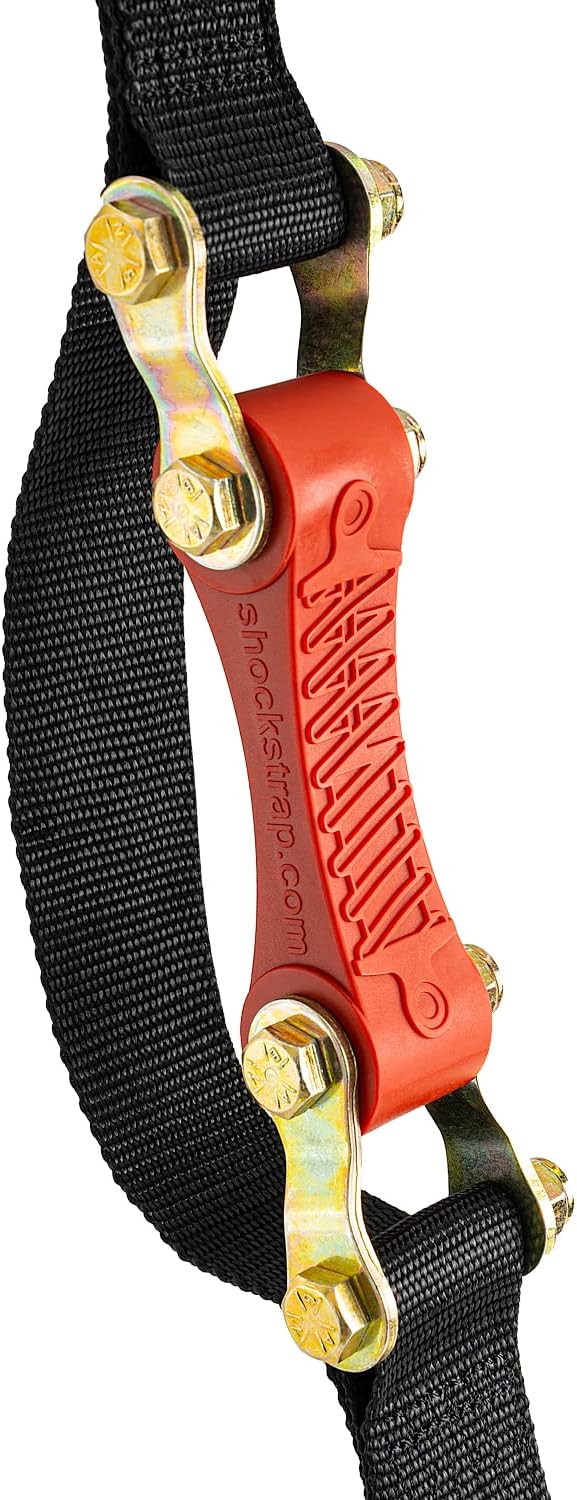 Ratchet Strap, 7’ x 1.5" Shock Absorbing Heavy Duty Tie downs for Cargo, 1,000 LB WLL / 3,000 LB Break Strength, 4-Pack