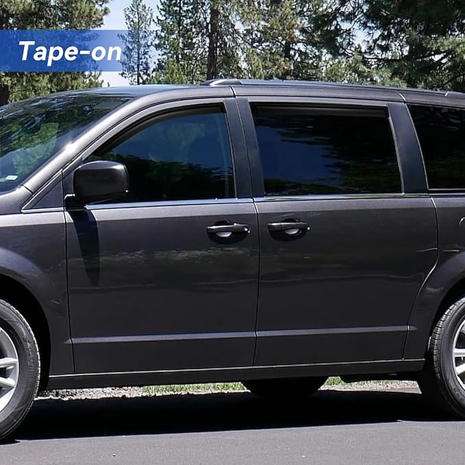 Window Visors Rain Guards for 2008-2020 Dodge Grand Caravan, Out-Channel Window Vent Wind Deflectors Visors Shades for 2008-2016 Chrysler Town Country, 2009-2012 Volkswagen (VW) Routan