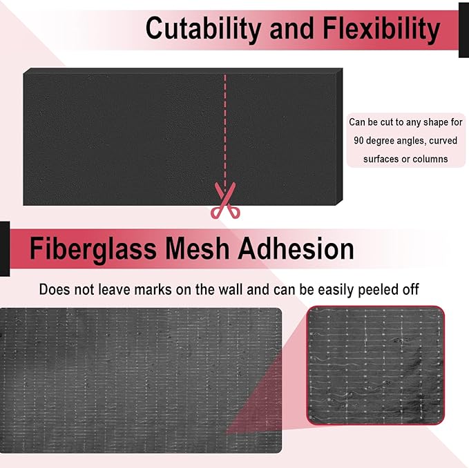 Garage Wall Protector for Car Doors, Garage Wall Bumper, Waterproof Garage Anti-Collision Strip, 11.8" x 3.9" x 1.18" Self Adhesive EVA Foam for Collision Protection (2 Pack)
