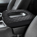 Shademax Center Console Cover for Chevy Silverado & GMC Sierra 2019-2025 2026 Accessories, Silverado Armrest Cover Jump Seat Console Cushion Pad Middle Console Armrest Lid Protective Cover PU Leather