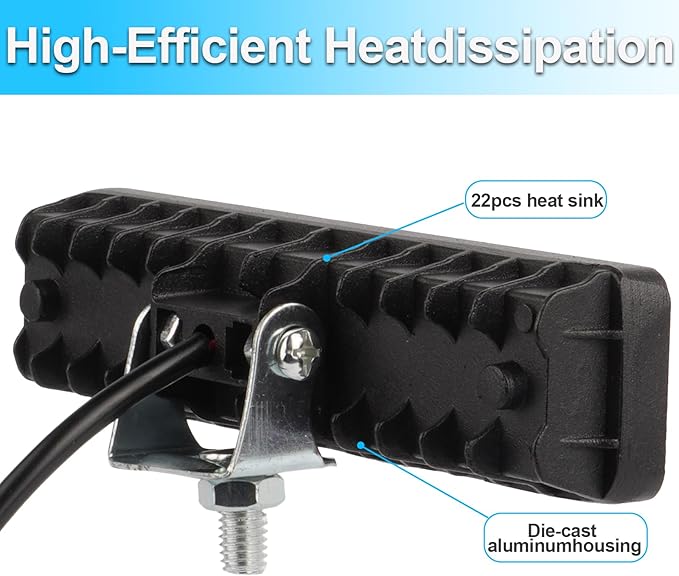 LIGBT 2PCS LED Light Bar 5.7 Inch Slim 60W Led Driving Lights Waterproof Driving Fog Light Flood Spot Beam Combo LED Work Lights for Jeep Truck Boat Car UTV ATV