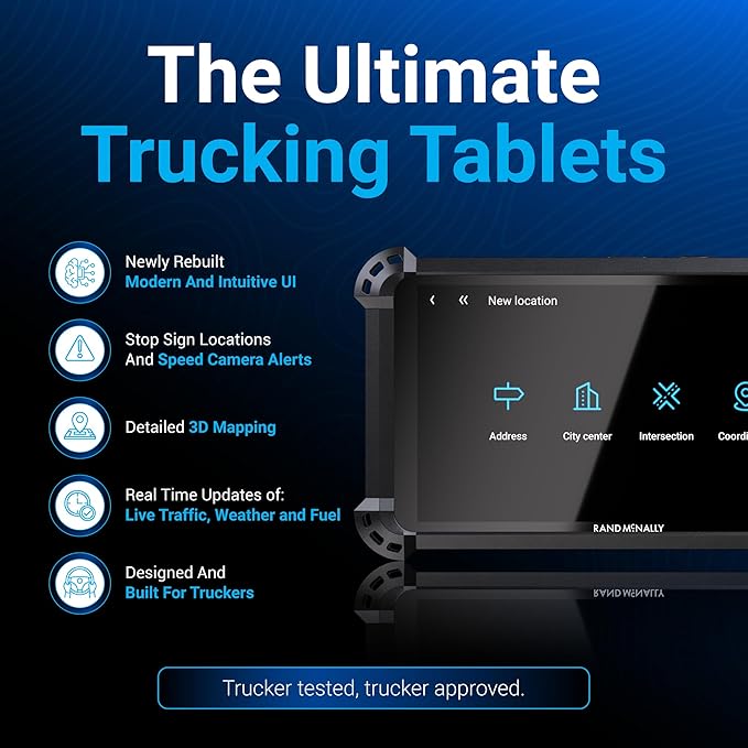 Rand McNally RANDTAB6 6-inch GPS Truck Navigator with Industry's Best Custom Trucking Routes, Rand Navigation 2.0 with 2025 Maps