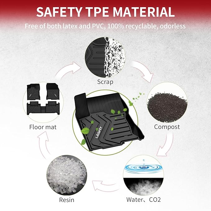 LASFIT Floor Mats Fit for Lexus NX NX200t NX300 NX300h 2021-2015 All Weather Floor Liners Custom Fit for Lexus NX All Models 2021 2020 2019 2018 2017 2016 2015 TPE Car Mats,Front and Rear Mats,Black
