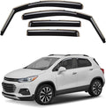 Window Deflectors Smoke Tinted In-Channel Side Window Vent Visor Deflectors Rain Guards Compatible with Buick Encore 2013-2022/Chevrolet (Chevy) Trax 2014-2022 - 4pcs. GW0187