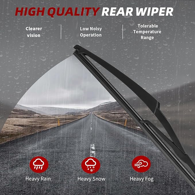 OTUAYAUTO Windshield Wiper Blades - Replacement for Nissan Rogue 08-13, Rogue Select 14-15, Original Factory Quality Front and Rear Wiper Blade - U Hook 26"+14"+12"(Pack of 3)
