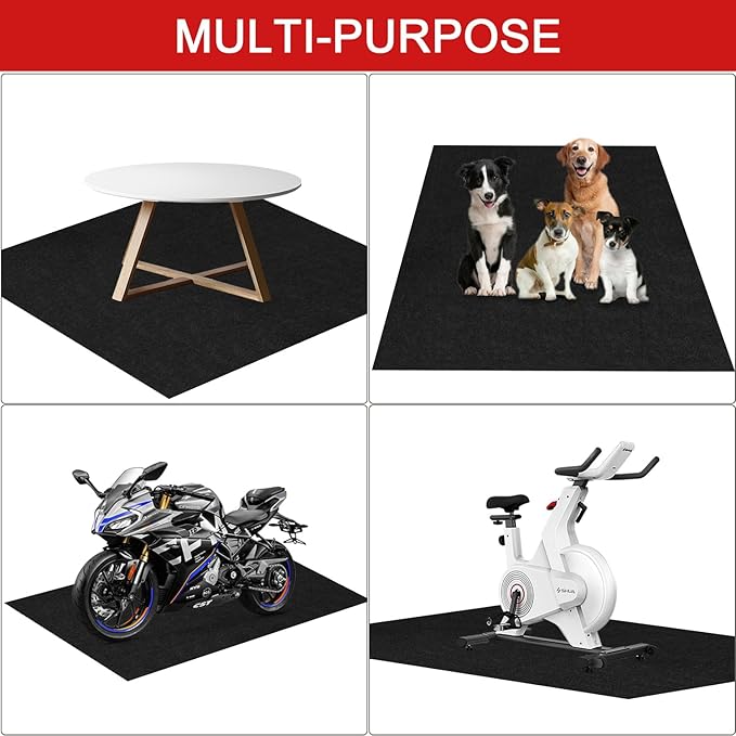 Golener Oil Spill Mat - Garage Floor Mat, Absorbent Oil Pad, Premium Maintenance Mat, Waterproof, Contain Liquid, Protect Garage Surface from Spill & Stain, Reusable, Washable, Durable, Black, 29”x36”