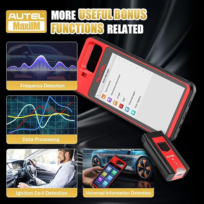 Autel KM100 Scanner Same as KM100X/E, Lite of IM508S Pro IM608 PRO 2 Programming Tool Free Update OBD Learning On 99% Car, Scan VIN/License Built-in APB112
