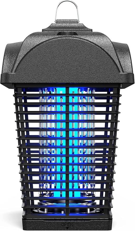 Bug Zapper Outdoor Electric, 4200V Mosquito Zapper, Insect Fly Zapper Outdoor Indoor, Fly Traps, ABS Plastic, Plug in Mosquito Killer for Patio, Yard, Garden, Kitchen, Home, Pools