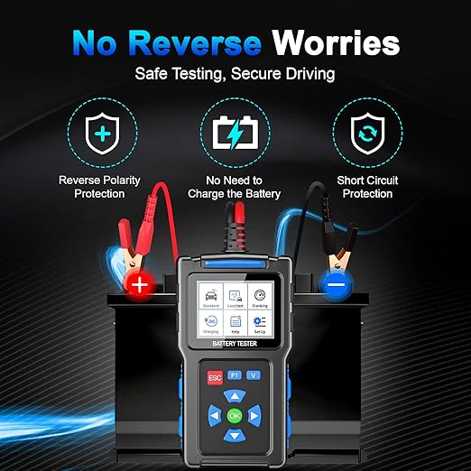 Battery Load Tester 12v Automotive, 20-2000 CCA Car Battery Tester and Alternator Tester for 24V Vehicles, BT300