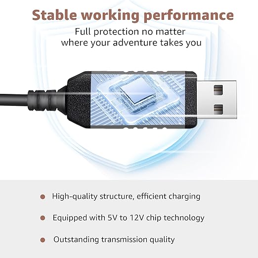 USB to DC3.5 Radar Detector Power Cable,USB C 5V-12V Power Cord Compatible with Cobra RAD 480i,350,380,Uniden DFR1,DFR3,DFR5,Whistler & Radenso Radar Detectors