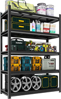 Metal Garage Shelving Unit, Heavy Duty 5-Tier Adjustable Storage Rack, Steel Shelving,2000 lbs Capacity, Industrial Shelves for Heavy Tools and Equipment (5-Tier 63" H x 24" W x 14" D)