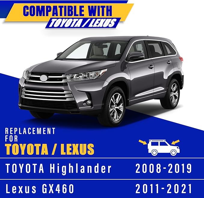 3 wipers Replacement for 2008-2019 Toyota Highlander/2011-2021 Lexus GX460, Windshield Wiper Blades Original Equipment Replacement - 26"/20"/12" (Set of 3) U/J HOOK