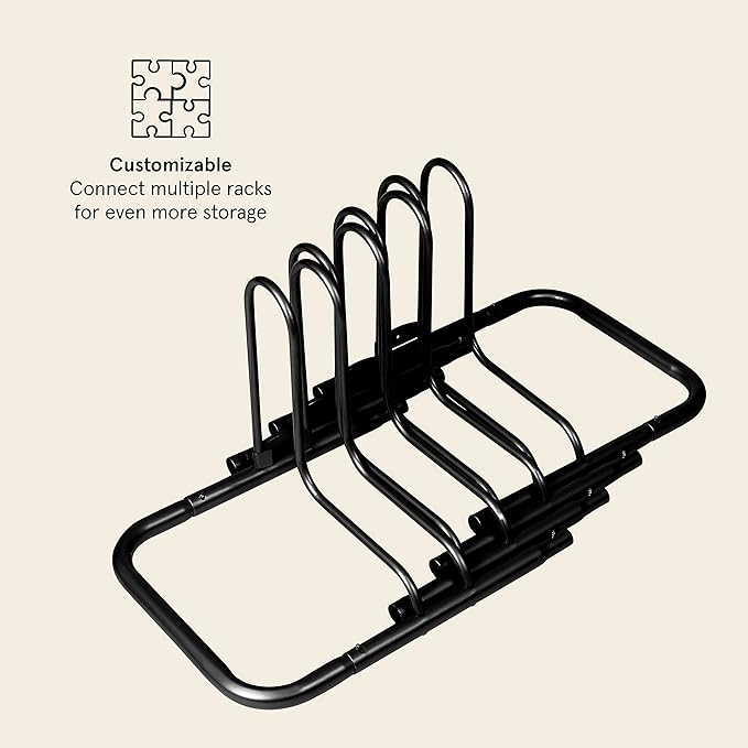 Retrospec Stash Rack 2, 4 & 5 Bike Floor Stand Bicycle Storage Organizer for Mountain Bike, Road Bike, Weather Resistant Fine Powder Steel Coating Fits Wheels up to 3"