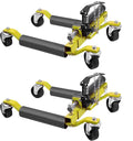 2 Pcs Car Wheel Dolly with Hydraulic Tire Jack, 1500LBS Capacity Trailer Dolly for Vehicle Positioning for Truck RV Trailer, Yellow