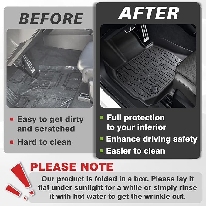 TripleAliners Floor Mats All Weather Compatible with 2025 BMW X3 Accessories 1st & 2nd Row TPE Heavy Duty Protection Odorless Anti-Slip Floor Liners