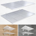 2-Pack 2x3ft Heavy Duty Garag e Wall Shelving, 500 lbs Load Capacity, Garage Shelving Wall Mounted, Garage Storage Rack with Hooks, White