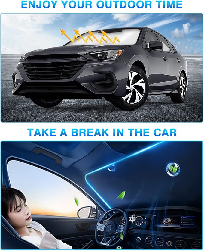 KUST Windshield Sun Shade for Subaru Legacy 2020-2025 Window Shade Sun Visor Cover Foldable Blocks UV Rays Keep Your Car Cooler