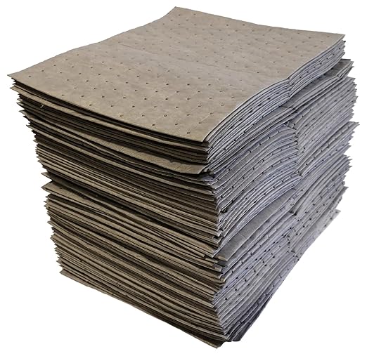 Oil-Dri L91001 15" W x 19" L Universal Middle Weight Bonded Perforated Pads (100 Mats/Box)