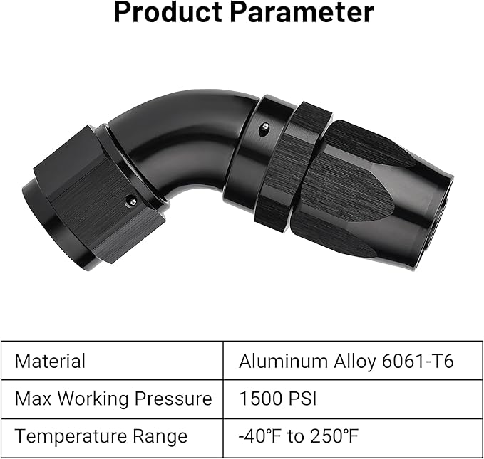 EVIL ENERGY 10AN 60 Degree One Piece Full Flow Hose End Fitting Swivel For CPE Braided Hose