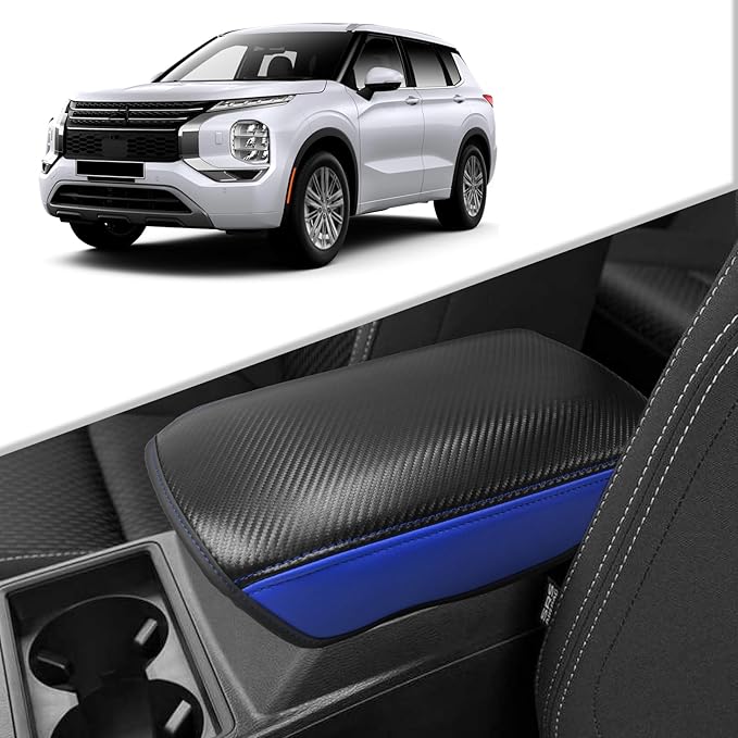 CDEFG for Mitsubishi Outlander 2022 2023 2024 2025 SE, Black Edition, SEL Car Armrest Cover, Center Console Protector Pad Arm Rest Box Cushion Mat Interior Accessories (Not for Outlander Sport)