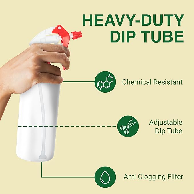 Spray Bottle Nozzle Replacement, Bottle Tops Only - Sprayer Nozzle Triggers for Heavy Duty, Commercial, Home Cleaning Solutions - Fits 8,16,24,32 oz Plastic & Glass Bottles, Red 13 pack