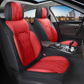 Car Covers Fit for Toyota Camry 2012-2025: Full Set 5 Seats Faux Leather Automotive Waterproof Vehicle Cushion Protector (Black&Red)