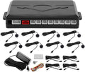 Motoforti Auto Vehicle Reverse Backup Radar System Reverse Parking Sensors Sound Warning Alarm Buzzer Reminder Distance Detection Dark Blue 8 Parking Sensors