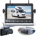 Magnetic Solar Wireless Backup Camera No Installation VASTEND 1080P 7'' RV Backup Camera with 10000mAh Rechargeable Battery for Box Truck Trailer Camper Car Caravan Rearview Reversing Camera (VS-7A)
