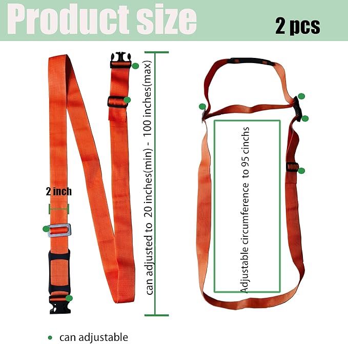 1-2 Person Lifting and Moving Straps Lift,Move and Carry Boxes, Appliances, Furniture - Ideal for Home, Factory, Outdoor Use,or Any Item up to 600 lbs. Safely and Easily Like a Pro, Orange