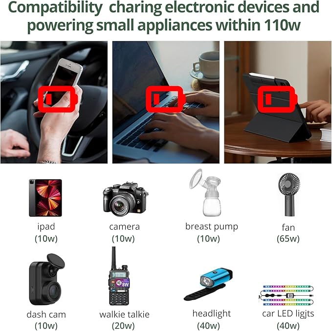 AUTTGINN 200W Car Power Inverter DC 12v to 110v AC Car Plug Adapter Outlet Converter with 24W 3.1A USB and 30W Dual USB-C Car Charger for Laptop Computer Phone