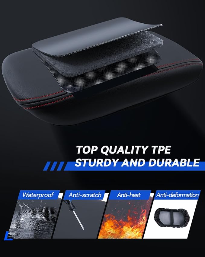 Armrest Cover for Chevy Trailblazer 2021 2022 2023 2024 2025 2026 Accessories Center Console Middle Lid Pad Protector for Car Elbow Rest
