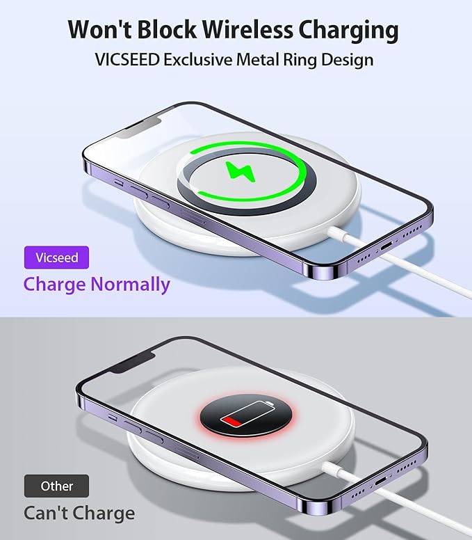VICSEED for MagSafe Car Mount [Upgraded Strongest Magnet Power] Magnetic Phone Holder for Car Vent 360 Adjustable Magnetic Phone Mount for iPhone 16 Pro Max 15 14 13 12 Plus Mini, Purple
