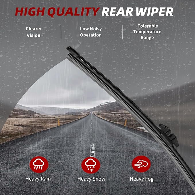 OTUAYAUTO Premium Windshield Wiper Blades - Replacement for Ford Edge 2016-2023 - Precision Fit, All-Weather Performance, Front and Rear Wiper Blades, Pinch Tab - 28"+28"+14" (Pack of 3)