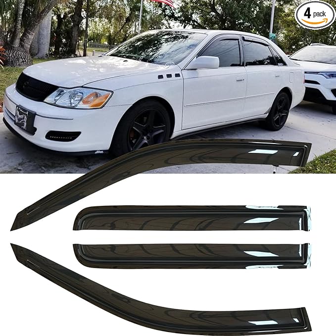 4pcs Original Shatterproof Window Wind Deflectors for Toyota Avalon 2019-2022,Rain Guards,Nice Looking Window Visors for Avalon 19-22 T188