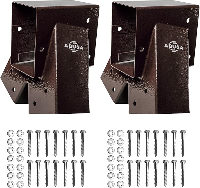 Heavy Duty Swing Sets Brackets Including 2 A-Frame Swing Set Brackets and 4 Swing Hangers for Playground Equipment Mounting Parts Hardware Included (Bronze)