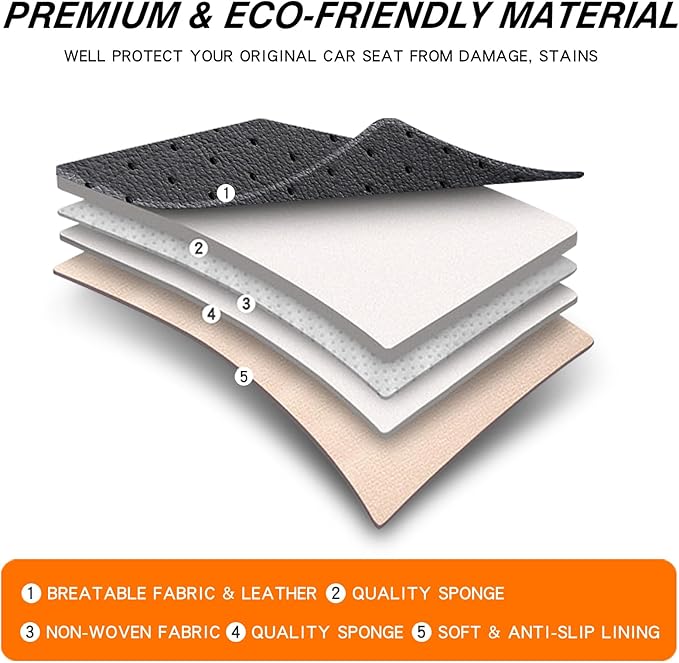 Car Seat Covers,Car Seat Protector Waterproof,Seat Covers Front, Car Seat Protectors,Automotive Seat Covers Fit for Most Cars Black