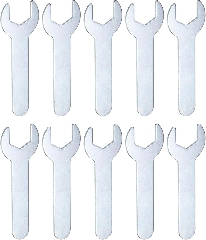 HARFINGTON 10pcs Small Wrench 14x70x1.5mm Metric U-Shaped Single Open Ended Spanner Super Thin Flat Head Galvanizing Wrench for Automotive Repair Furniture Assembly