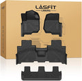 LASFIT Floor Mats for Ford Expedition | Expedition Max 8 Seater 2018-2024(Not Fit 7 Seats), All Weather TPE Protector Custom Fit for SUV Car Liners, 1st& 2nd& 3rd Row, Black 4pcs