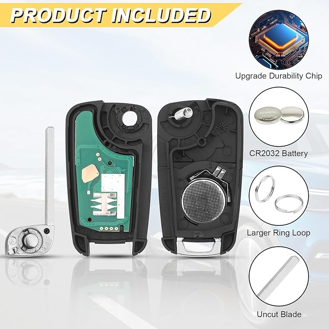 Key Fob Replacement for 2014-2019 Buick Encore/ 10-12 Allure/ 10-16 Lacrosse/ 11-17 Regal/ 12-17 Verano/ 10-19 Chevy Equinox Camaro/ 11-16 Cruze Malibu/ 14-19 Impala/ 12-17 Sonic Keyless,2Pcs