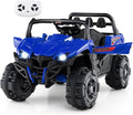 OLAKIDS 12V Ride on Car UTV, Battery Powered Off-Road Kids Electric Vehicles with Remote Control, Music, Horn, MP3, Lights, 3 Speeds, Soft Start, Ride on Truck for Boys Girls (Blue)