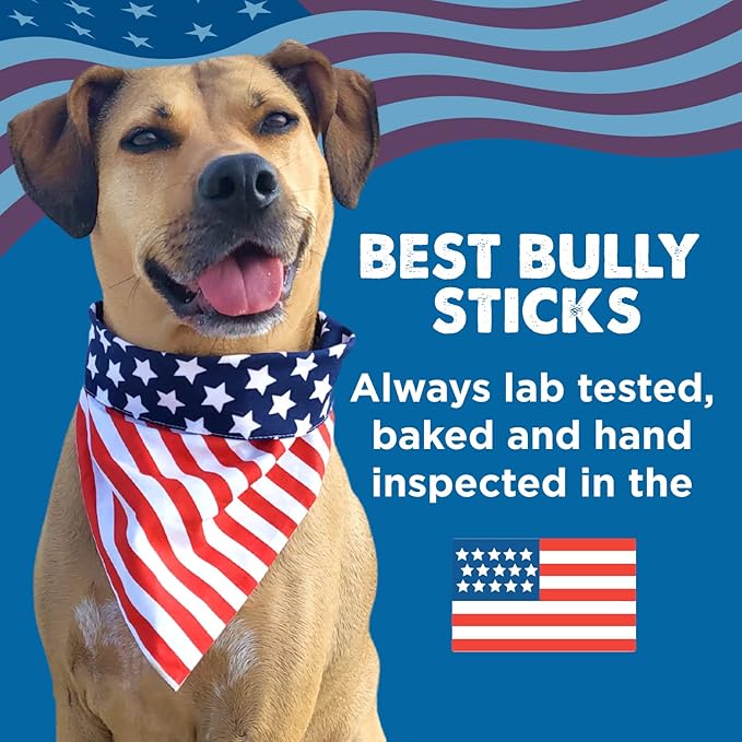 Best Bully Sticks 12 Inch Bully Sticks for Dogs - 3 Count (Pack of 1) - Natural, Easily Digestible, 100% Grass-Fed Beef, Grain and Rawhide Free - Trial Size