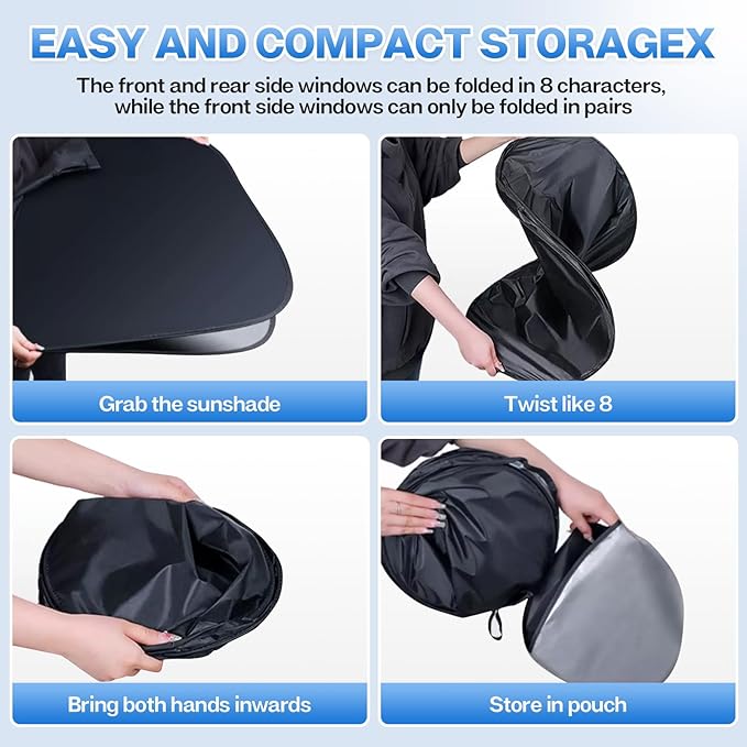 T TGBROS Windshield Sun Shade for Toyota Venza 2021-2024 Accessories Front Windshield Sun Shade Foldable Sunshade Protector Sun Shield Sun Visor Protector Sunscreen Polyester Cover Block