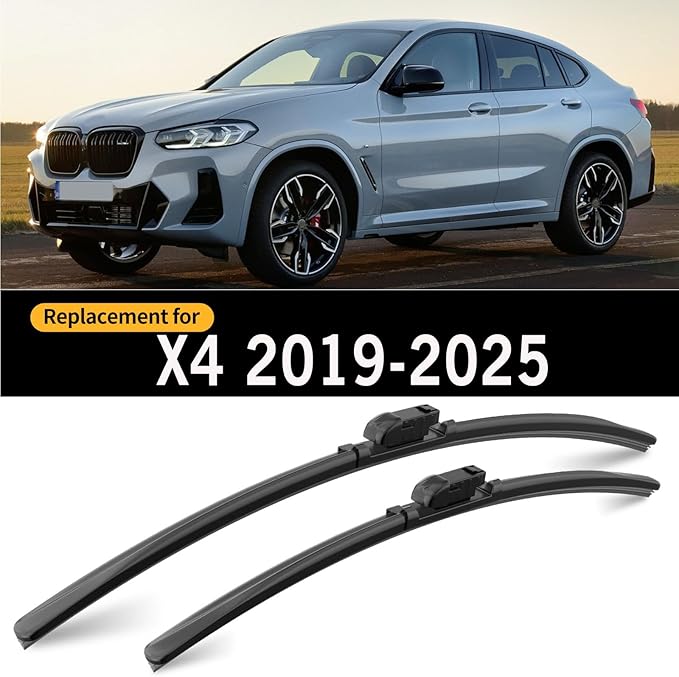 2 Pcs Front Windshield Wiper Blades, Replacement for BMW X4 2019 2020 2021 2022 2023 2024 2025 Car Window Wiper Blades