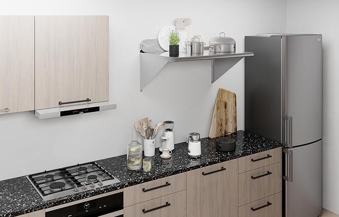 AmGood 36" Long X 24" Deep Stainless Steel Wall Shelf | NSF Certified | Appliance & Equipment Metal Shelving | Kitchen, Restaurant, Garage, Laundry, Utility Room