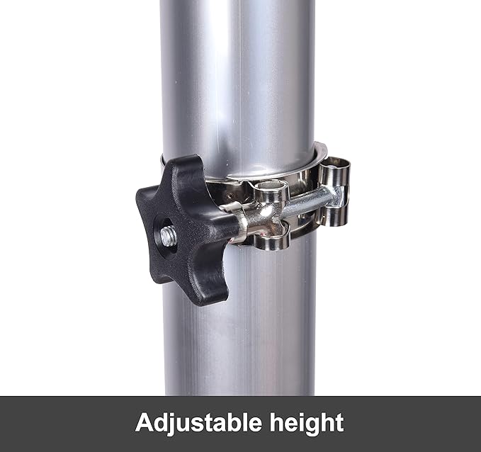 PONO 5 Gallon Oil Drain Portable Steel Oil Drain, Waste Oil Drain Tank with Wheel, Adjustable Height 32 Inch to 62 Inch